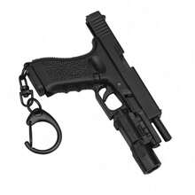 G17 1: 4 Models Tactical Pistol Shape Keychain Mini Portable Decorations Gun Keyring Gift