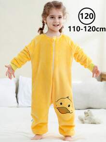 MICHLEY 1pc Baby Cartoon Animal Flannel Cute Sleeping Bag, Long Sleeve Zipper Comfortable Unisex Infant Supplies, Suitable For Living Room, Halloween, Party Wear - Multicolor - View 21