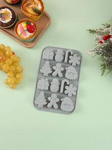 1 件圣诞树圣诞老人雪人硅胶模具巧克力，多功能烘焙和甜点模具，适用于 DIY 糕点、慕斯等 - 非常适合圣诞节 DIY 模具、圣诞装饰礼物圣诞节圣诞装饰品圣诞睡衣圣诞礼物圣诞装饰 - 彩色 - 查看 4