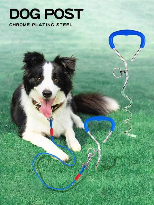 1 Outdoor Pet Dog Bolt To Prevent Dogs From Getting Lost, Hook Nail, Adjustable And Adjustable Wear-Resistant Pet Leash, Dog Rope, Dog Post, Dog Bolt, Steel Wire Rope, Dog Leash, Stainless Steel Nail. Keywords Dog Nail, Fixed Nail, Multifunctional Nail, Cat Nail, Cat Carrier