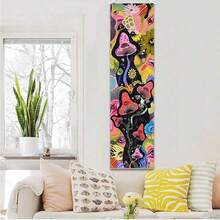 1 pieza Tapiz con diseño de setas, tapiz colorido con ojo hippie para colgar en la pared del dormitorio, decoración artística, regalo para cumpleaños o graduación