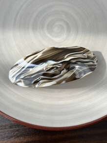 1 peça de grampo de cabelo elegante francês com etiqueta dourada brilhante, acessório de cabelo meio preso, acessório de cabeça estilo grampo adequado para uso diário, uso em festas, presente de festival, presilhas de cabelo, grampos de cabelo, grampos de garra, garras de cabelo, material escolar