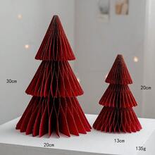 1pc Elegant Scandinavian Folded Paper Tree, Honeycomb Christmas Tree,Magnetic,Durable,Quick To Assemble Easy To Reuse, Reusable Tabletop Christmas Decor, Christmas Decorations Desk Decor Accessories -Minimalist Charm, Holiday Season Decor, - Multicolor - View 20