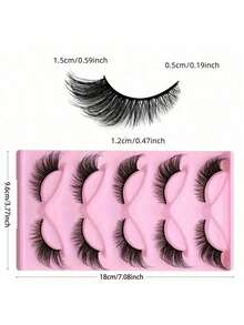 5 Pairs Of Long Cat Eye False Eyelashes - Holiday Gift, Creating Charming Makeup With Slim, Elongated, And Thick Dramatic False Eyelashes - Reusable Strip-Shaped Eyelashes, Mother's Day Gift
