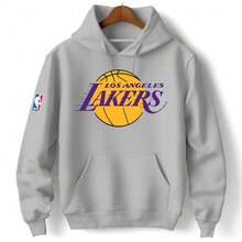 Los Angeles  Sweatshirt Winter Basketball Team Cold Weather Top Various Colors - Grey - View 2