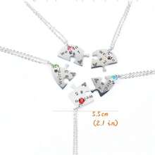 Heart Bff Necklace 5, Best Friend Set Of 6, Weirdo 1 2 3 4 Sister Friendship Jewelry In Stainless Steel - 銀色 5 - 查看 7