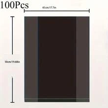 100 piezas Bolsas de basura negras desechables grandes - Bolsas de basura de plástico PE a prueba de fugas y olores, adecuadas para cocina, sala de estar, dormitorio, baño, oficina - Diseño duradero y multifuncional, capacidad de 10 kg, diseño de moda