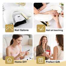 可拆卸斜角美甲手枕，蝴蝶美甲手托垫，双手美甲垫，专用美甲桌 - 彩色 - 查看 9