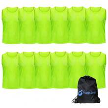 6/12 Pcs Scrimmage Team Practice Vests Mesh Sports Pinnies Soccer Training Basketball Soccer Jerseys