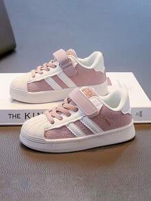 Một đôi giày thể thao cổ điển dành cho trẻ em có khóa dán thích hợp để phối với đồng phục học sinh, trang phục dự tiệc và hàng ngày, hoạt động trong trường, vui chơi ngoài trời và thời trang hàng ngày, giày trẻ em, giày bé gái, giày đi học, giày thể thao cho bé trai, giày thể thao cho bé gái - Hồng - Xem 7