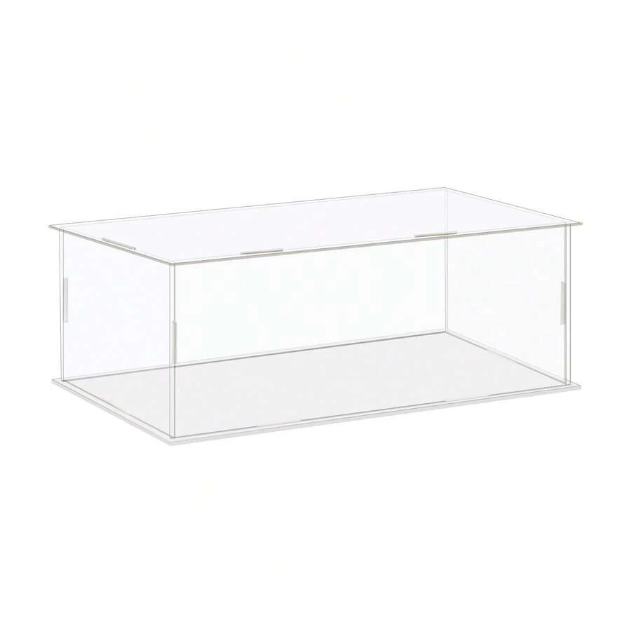 Clear Display Case, Acrylic Box Assemble Dustproof Box Showcase For Collectibles, Crafts - Clear 8.3x4.3x4.3 Inch - View 1
