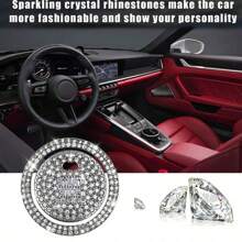 Easypie Selection 1 件水钻汽车启动按钮盖 - 闪亮发动机开关保护器，适用于大多数车辆的通用防滑装饰 - 均碼 - 查看 10