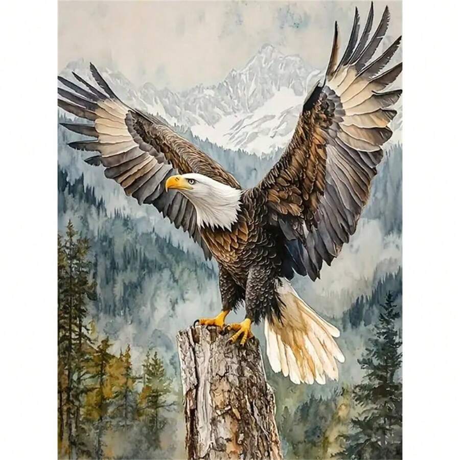 Eagle Diamond Painting Kit - Round Diamonds, Handmade Art Gifts, Holiday Party Decorations, Perfect Family And Friend Gifts - The Ideal Holiday Gift. - Nhiều màu - Xem 1