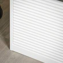 SoBuy FSR147-W, Hallway Shoe Bench Shoe Rack Shoe Cabinet With 2 Flip-Drawers And Seat Cushion