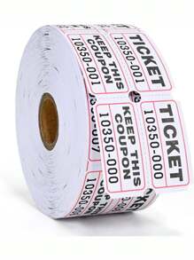 1000张抽奖券、情侣票、活动票、入场券、班级奖励、筹款活动和幸运抽奖，适用于大型活动、家庭聚会、节日派对 - 彩色 - 查看 13