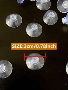 30个透明吸盘，PVC材质，适用于浴室墙面、汽车挡风玻璃，也可用于家居装饰和收纳。 - 無色 - 查看 6