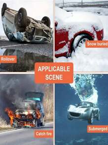 1pc Car Safety Hammer, Emergency Escape Tool With Window Breaker And Seatbelt Cutter, Adjustable Strap For Secure Fit - Essential For Vehicle