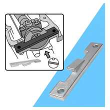 1 kit de distribución de motor para Fiat 500, Punto 8 válvulas. Contiene 1 * herramienta de bloqueo del cigüeñal, 1 * soporte de bloqueo del árbol de levas, 3 * tornillos, con 1 caja - Negro - Ver 3