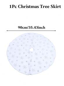 1 buc Fustă de brad de Crăciun din pluș cu paiete, fulg de zăpadă argintiu, covor de Crăciun, decor de Crăciun vesel, covor de Crăciun, decorațiuni pentru brad de Crăciun, ornamente pentru brad de Crăciun, decorațiuni de Crăciun pentru casă, pernă de bază pentru brad de Crăciun, cadouri de Crăciun, decor pentru cameră de Crăciun, Ajunul Crăciunului, decor, cadouri pentru petreceri, decorațiuni de Anul Nou 2026