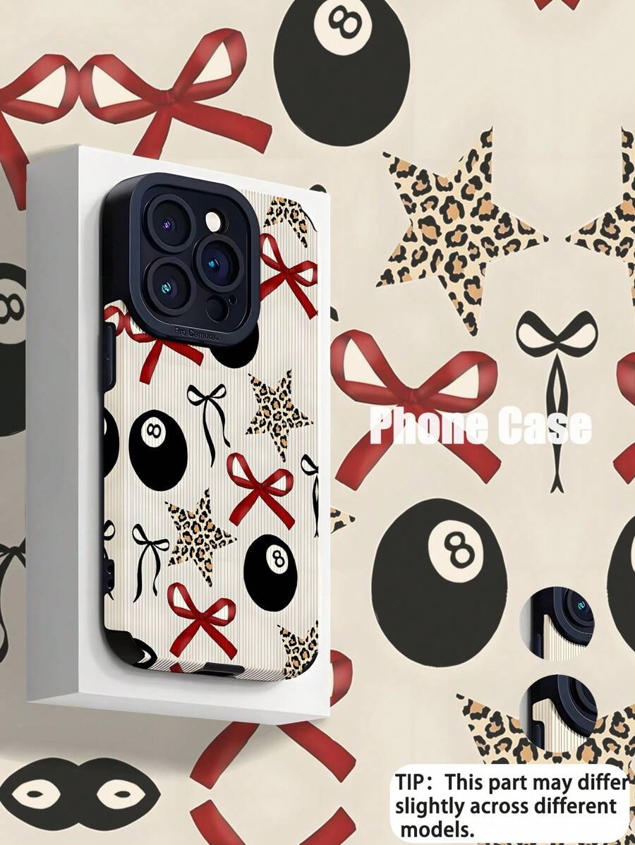 1 carcasă de telefon din piele ecologică, cu dungi verticale minimaliste și funde, compatibilă cu Apple și 16/16PLUS/16PRO/16PROMAX, rezistentă la șocuri, la căderi și la zgârieturi