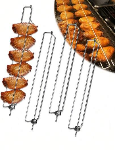2 Pieces New BBQ Multi-Purpose Fork Grills, Easy To Clean And Reusable, Heat-Resistant Design, Suitable For Vegetables, French Fries, Fish, Meat, Etc., Suitable For Outdoor Cooking, Restaurant Cooking, Portable Camping Fire Pit Kit, Round Fire Pit Cooking Cage, Must-Have Grilling Accessories For Christmas, Halloween, New Year And Birthday Parties.