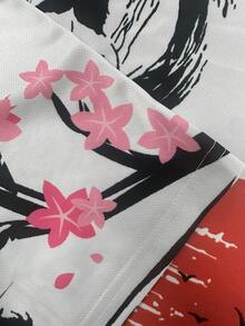 Japanese Sakura Samurai Style Customized Men's Soccer Jersey With Name & Number, Round Neck Soft Lightweight Sports Top, Sublimation Training Kit - Pink - View 7