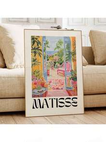 1 Tranh in Henri Matisse - Áp phích Matisse thẩm mỹ cho triển lãm nghệ thuật hiện đại, nghệ thuật treo tường trung tính tối giản, ý tưởng quà tặng Matisse, áp phích vải, đồ trang trí tường vải cho gia đình, phòng khách, phòng ngủ, nhà bếp, phòng tắm, không có khung - Nhiều màu - Xem 1