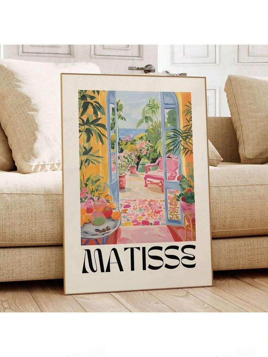 1 Tranh in Henri Matisse - Áp phích Matisse thẩm mỹ cho triển lãm nghệ thuật hiện đại, nghệ thuật treo tường trung tính tối giản, ý tưởng quà tặng Matisse, áp phích vải, đồ trang trí tường vải cho gia đình, phòng khách, phòng ngủ, nhà bếp, phòng tắm, không có khung - Nhiều màu - Xem 1