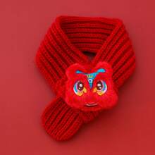 Knitted Warm Pet New Year Scarf Festive Spring Festival Neck Warmer Photo Lucky Fortune Dog New Year Supplies - Longevity Lock - View 7