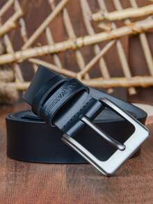 1pc COWATHER Vintage Men's Belt, Minimalist Pin Buckle Leather Belt XF002 - Multicolor - View 8