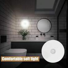 LED Smart Human Body Sensor Night Lights Emergency Automatic Lighting USB Charging Wireless Magentic Suction LED Cabinet Lights - 白光 - 查看 9