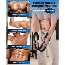 1 PCS Multifunctional U-Shaped Arm Trainer Adjustable Resistance Level Chest Expander Compact And Portable - Black - View 6