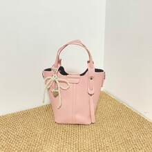 Mini Pink Handbag, Tote Bag, Bucket Bag For Women - Pink - View 15
