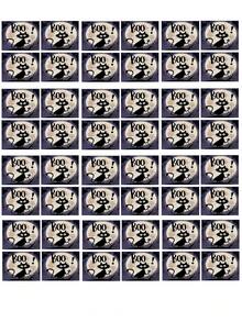 1 buc/4 buc/6 buc/48 buc Covorașe cu model de pisici de Halloween, Covorașe sezoniere de Halloween, Material asemănător inului în stil modern, Decor de casă de Halloween, Articole pentru petreceri de interior și exterior, Decorațiune cu tematică de Halloween, Decor de cameră. Potrivit pentru decorarea casei și a bucătăriei și decorarea petrecerii de Halloween.