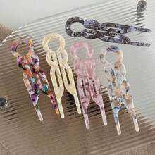 Prestige French Hair Pins, Acetate Leopard Print Hair Pin Women,Suitable All Hair Types (Multicolor-A-4PCS)Valentine's Day KEFG - BlackBrown-f-3PCS - View 3