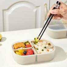 950ml Portable Plastic Lunch Box With Detachable 3 Compartment, Microwave Divided Bento Box, Fruit Salad Food Storage Container, Refrigerator Fresh-Keeping Box, Microwave Lunch Container For Student Adult Use In School, Office, Picnic, Back To School - Multicolor - View 6