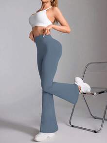 Speed mate Women's Tight-Fitting Dance Wide Leg Pants Yoga Sports Bell-Bottoms,Fleece