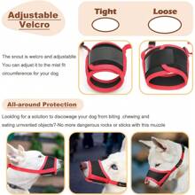 HEELE Dog Muzzle,Soft Nylon Muzzle Anti Biting Barking Chewing,Air Mesh Breathable Drinkable Adjustable Loop Pets Muzzle For Small Medium Large Dogs 4 Colors 4 Sizes (Black, L)