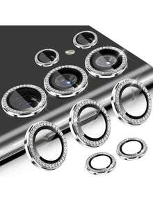 Camera Lens Protection Diamond Film Kit Compatible For Sam Sung Galaxy A14 A15 A34 A54 A15 A16 A35/A55 S23 S24 FE S25+ULTRA Redmi Xiao Mi Note 12 13 14 Poco X5 X6 C65 Moto G14 24 15 35 85 84 75 - 銀色 - 查看 1