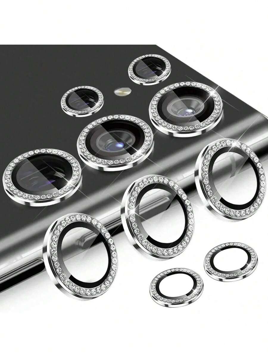 Camera Lens Protection Diamond Film Kit Compatible For Sam Sung Galaxy A14 A15 A34 A54 A15 A16 A35/A55 S23 S24 FE S25+ULTRA Redmi Xiao Mi Note 12 13 14 Poco X5 X6 C65 Moto G14 24 15 35 85 84 75 - 銀色 - 查看 1