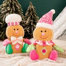 Novo Papai Noel Brilhante em Forma de Homem-Biscoito de Gengibre para Decoração de Festas, Enfeite Transfronteiriço para Casa, Decoração de Natal, Decoração de Quarto, Natal, Inverno, Decorações de Natal, Presentes de Natal, Decoração de Natal