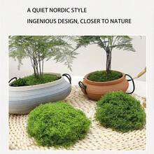 1m x 1m künstliche grüne Moosmatte, geeignet für Bonsai-Geschäfte, Miniatur-Landschaftsdekoration für Zuhause, Fotografie-Requisiten - Grün - Übersicht 11