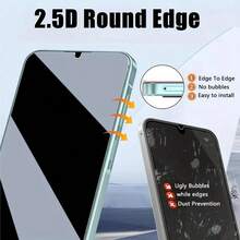 2 Pieces OPPO, Vivo, Realme Edgeless Anti-Peeping Tempered Glass Film This Product Is Compatible With A Variety Of Phone Models, Including OPPO A92/OPPO A96/OPPO A98, Realme GT 5G, Realme C63, Vivo S1 Pro, And Vivo Y38. It Is Designed As A Privacy Film For Mobile Phones, Offering Black Edge Protection And Anti-Peeking Functionality. Screen Protection Essentials, Applicable To Daily Shield, Office, Home Privacy Screen Protector Phone Screen Protector Phone Accessories Waterproof Shockproof Anti-Fall Anti-Fall Scratch Resistant Anti-Fingerprint Full Cover - Black-white Privacy Film - View 10