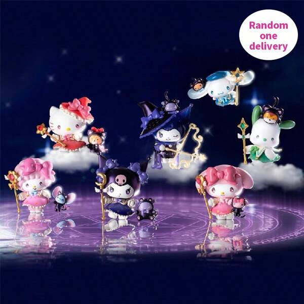 Miniso Sanrio Characters Starry Night Party Magician Series Blind Boxs, Creative Magical Designs, Exquisite Magical Costume Details, Suitable As Birthday Gifts And Holiday Gifts (1 PC Random Delivery)