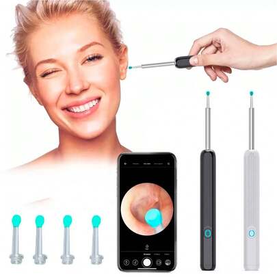 Removedor de Cera de Ouvido Com Câmera APP para Celular Otoscópio