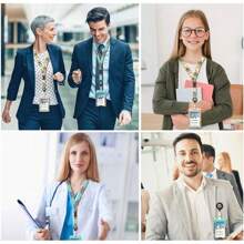 2 Pack Art Sunflower Lanyards For ID Badges,Adjustable Lanyard With Retractable Badge Reel And ID Badge Holder For Ship Card Holder & Cruise Essentials,Funny Work Badge For Men And Women-692488