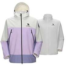 CAMEL CROWN 三合一女士户外抓绒外套，保暖、防水、防风，适合徒步旅行和登山 - 白/紫/雪青紫 - 查看 4