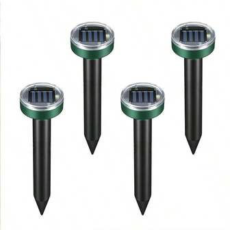 Solar betriebener Ultraschall-Schädlingsvertreiber Rasenlicht, Outdoor Nagetier-Abwehr um Mäuse, Schlangen und Insekten fernzuhalten, geeignet für Villen, Gärten, Rasenflächen, Grundstücke