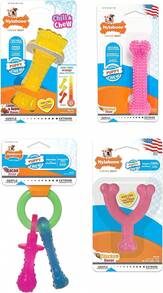 Nylabone New Puppy Chew Toy Bundle, Toys For Teething Puppies, Chicken & Bacon Flavors, Pink, X-Small - Up To 15 Lbs, 4 Pack,11852167 - Màu Hồng  Dưa hấu - Xem 9