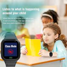 4G Kids Smart Watch - Boys Girls GPS Tracker Kids Smartwatches Phone Watch Video Call SOS Alarm Voice Chat And Touch Screen Game Real Time Tracking Smartwatch For Age 3-12 (Pink) - Đen - Xem 6